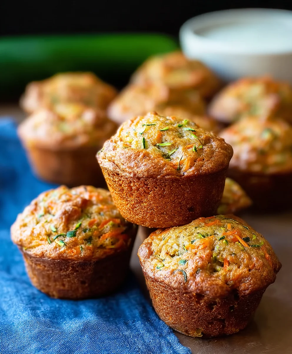 Easy Carrot Zucchini Mini Muffins