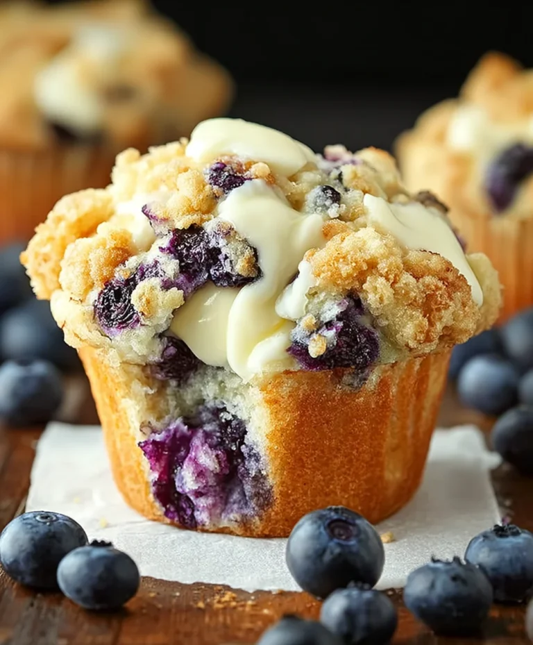 Blueberry Cream Cheese Muffins-Irresistible Streusel