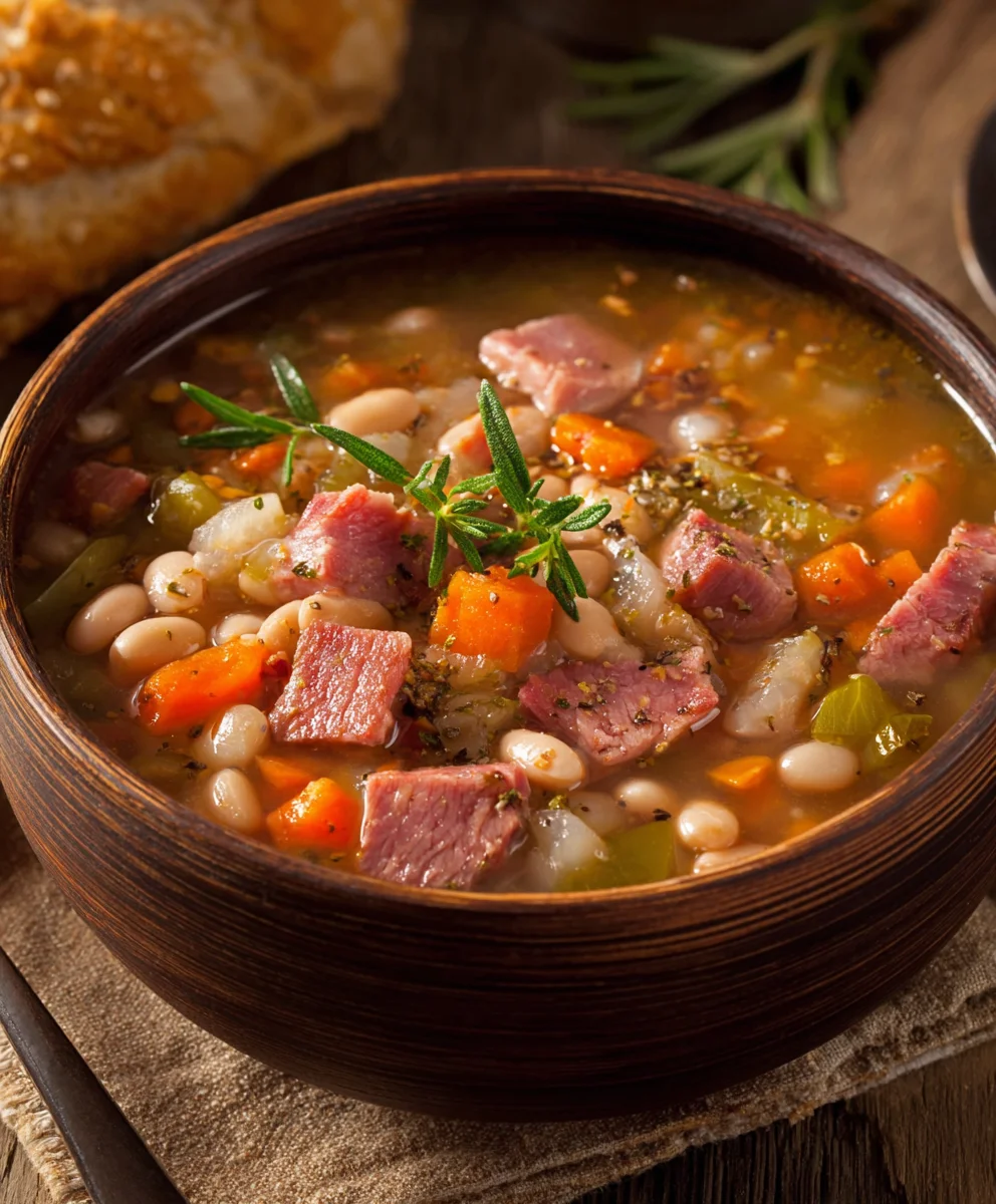 Hearty Beef Beef Ham Bean Soup Easy Recipe