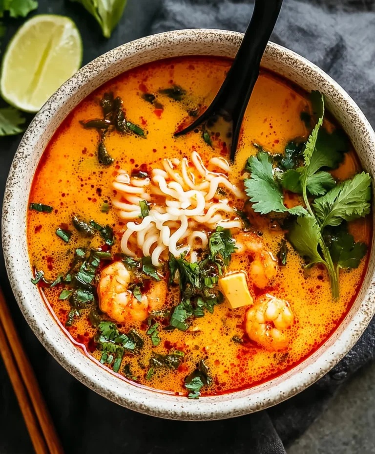 Spicy Beef Thai Red Curry Soup- Easy & Flavorful