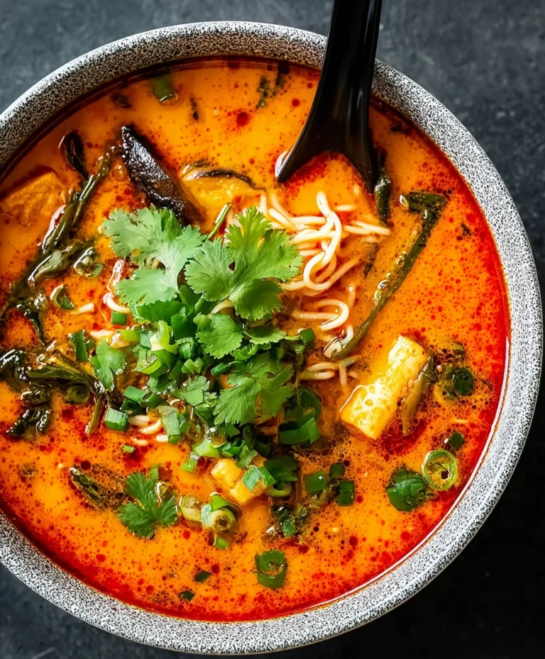 Spicy Thai Red Curry Beef Soup – Easy Recipe