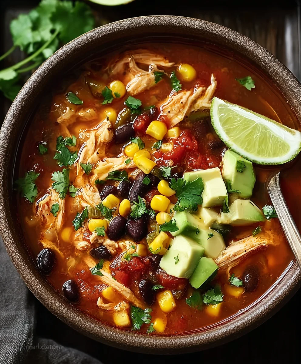 Easy Chicken Taco Soup Recipe-Flavorful & Quick Meal