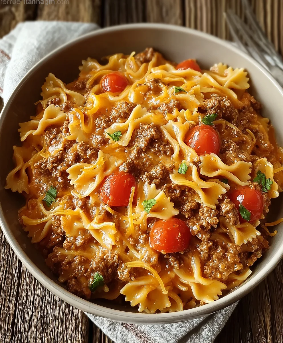Easy Velveeta Beef Pasta Bake Recipe