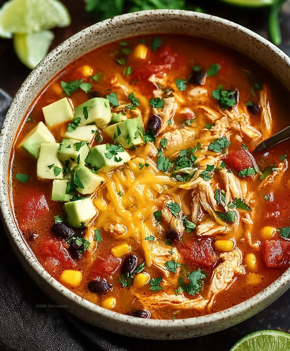 Easy Chicken Taco Soup Recipe-Flavorful & Quick Meal