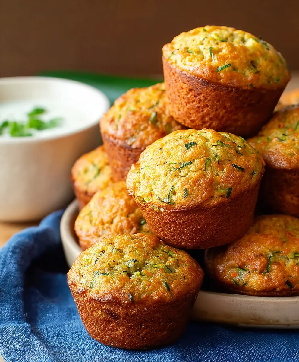 Easy Carrot Zucchini Mini Muffins