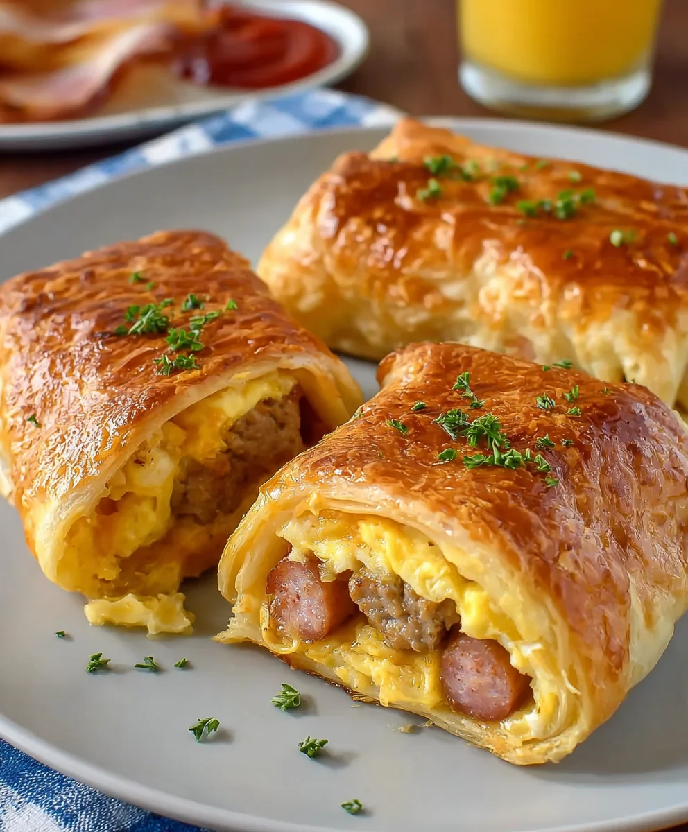 Beef Egg Breakfast Roll-Ups Quick Easy Treat