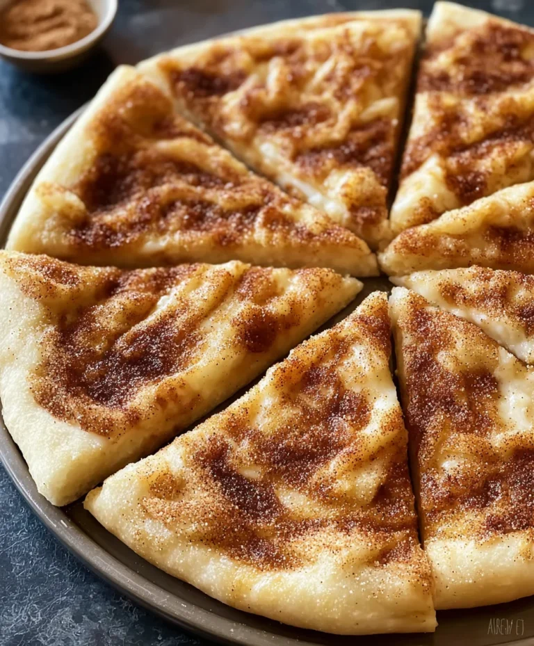 Easy Cinnamon Sugar Pizza Recipe-Sweet Dessert Treat