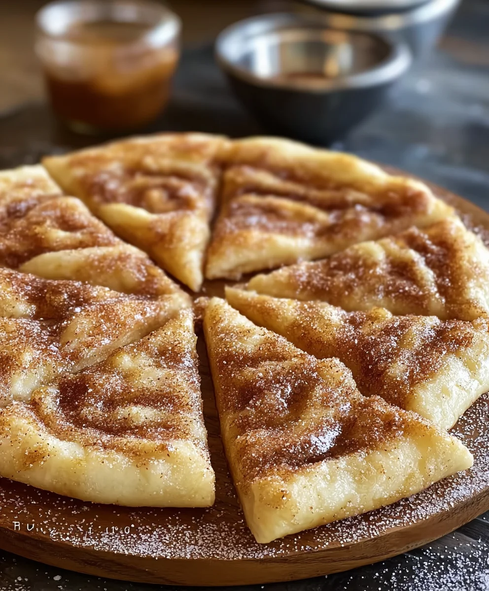 Easy Cinnamon Sugar Pizza Recipe-Sweet Dessert Treat