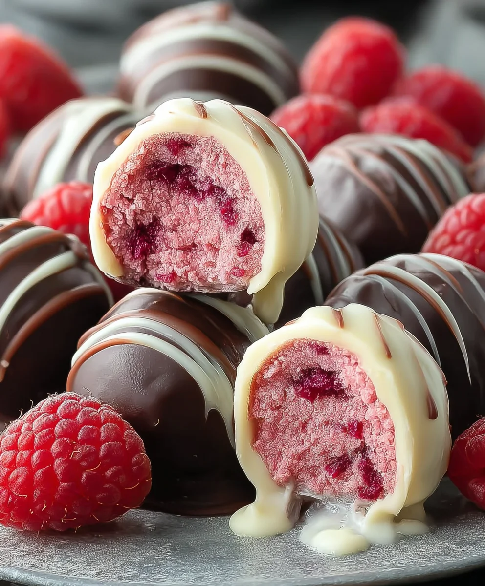 Easy Raspberry Cheesecake Truffles - Quick Treat