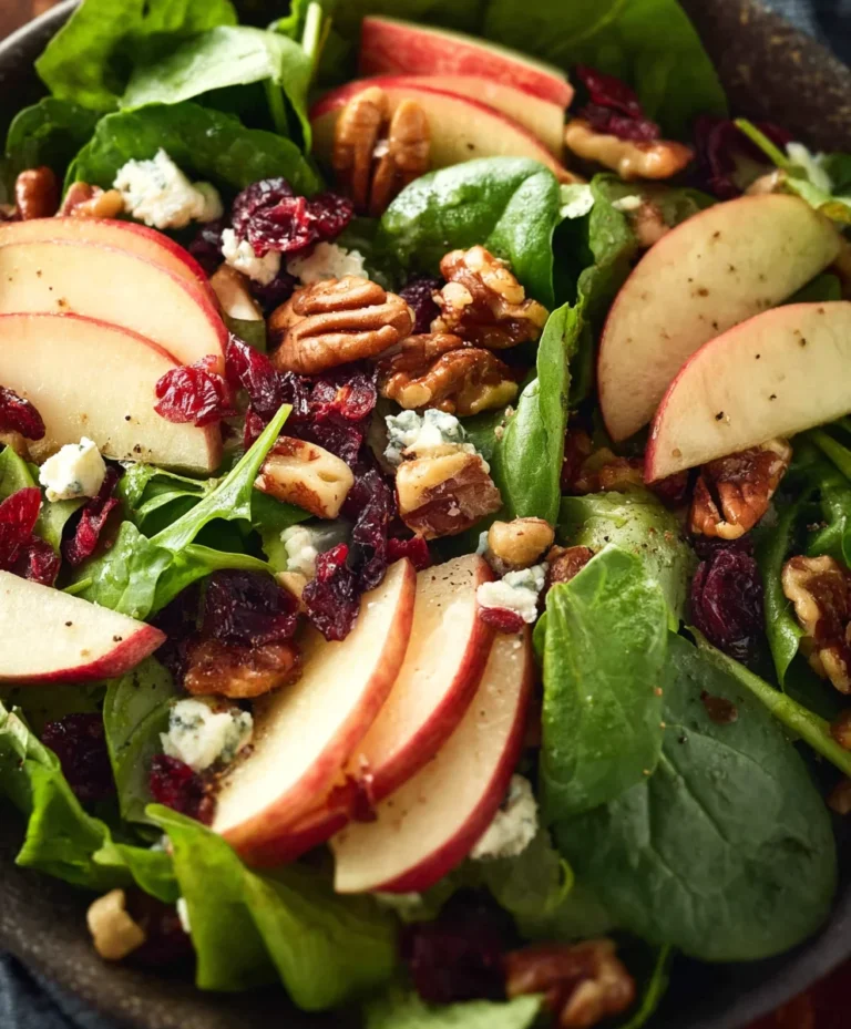 Apple Cranberry Walnut Salad Recipe-Festive Fall Flavor