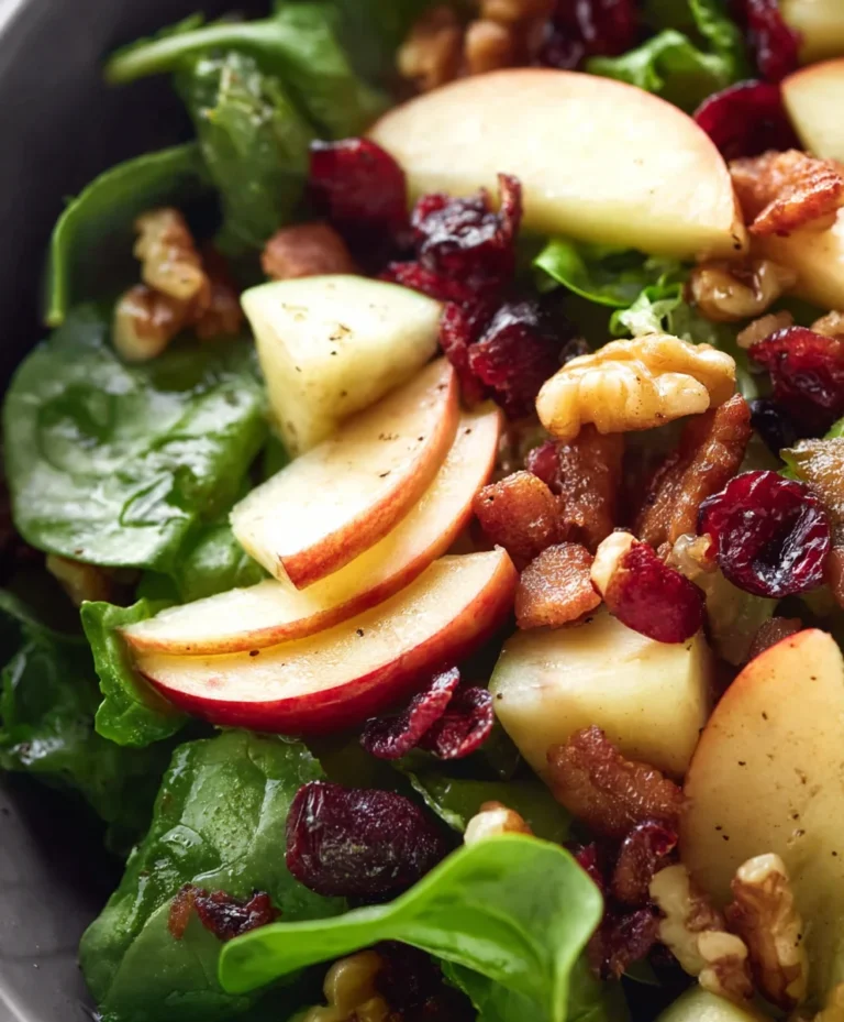 Apple Cranberry Walnut Salad-Festive & Fresh