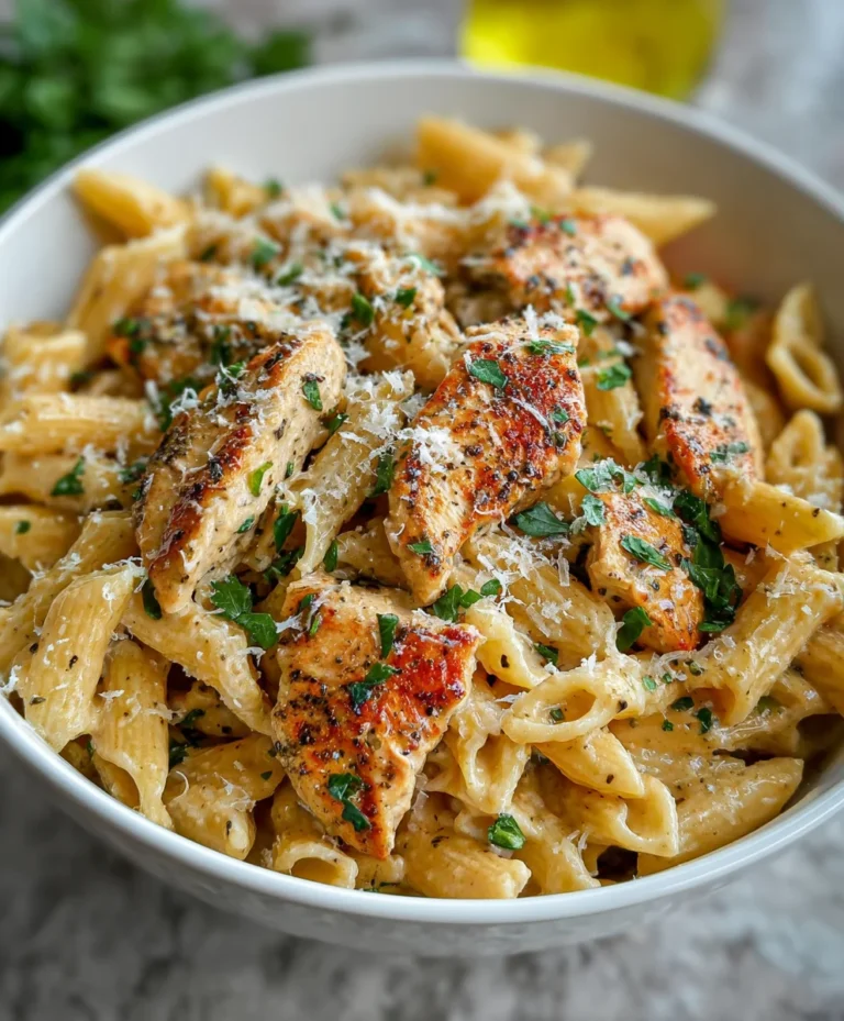 Healthy Garlic Parmesan Chicken Pasta Dinner