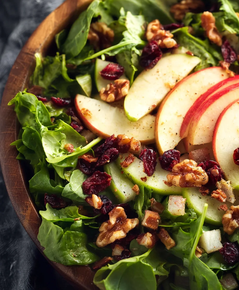 Apple Cranberry Walnut Salad Recipe-Festive Fall Flavor