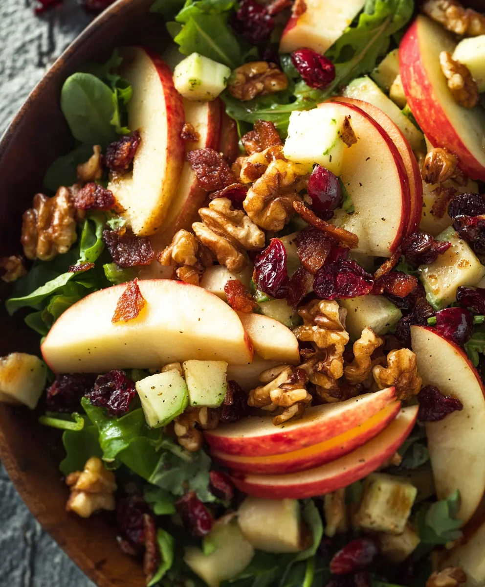 Apple Cranberry Walnut Salad-Festive & Fresh