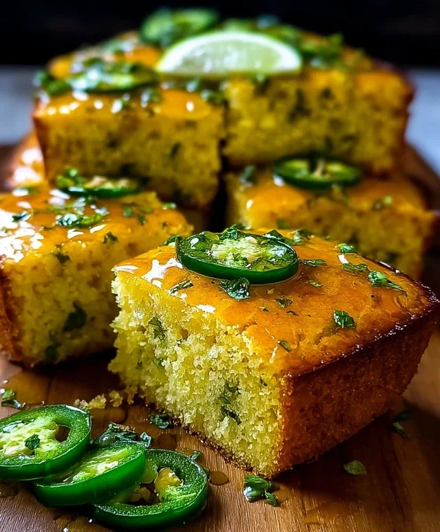 Jalapeño Cornbread with Lime Honey Glaze