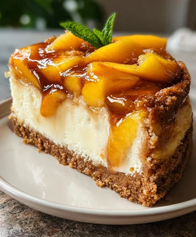 Peach Cobbler Cheesecake