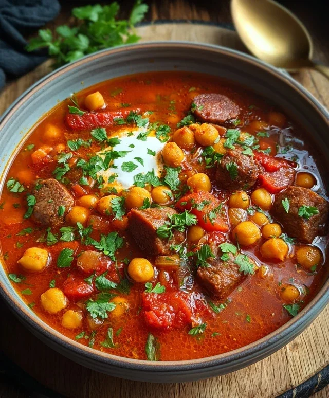 Beef Beef Chorizo Chickpea Stew