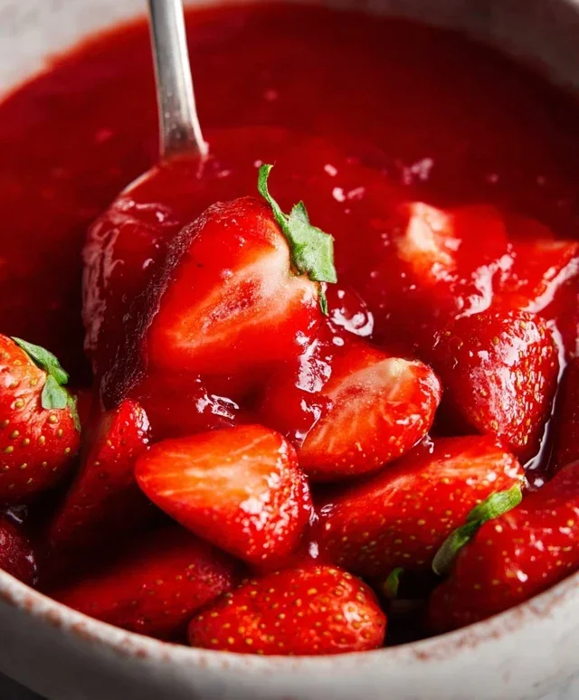 Fresh Strawberry Sauce (Strawberry Topping)