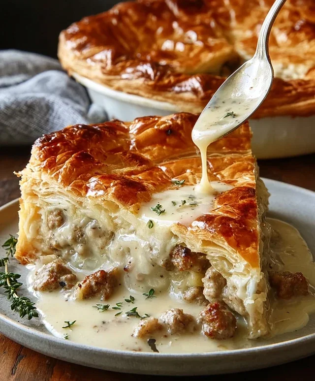 Sausage Gravy Puff Pie