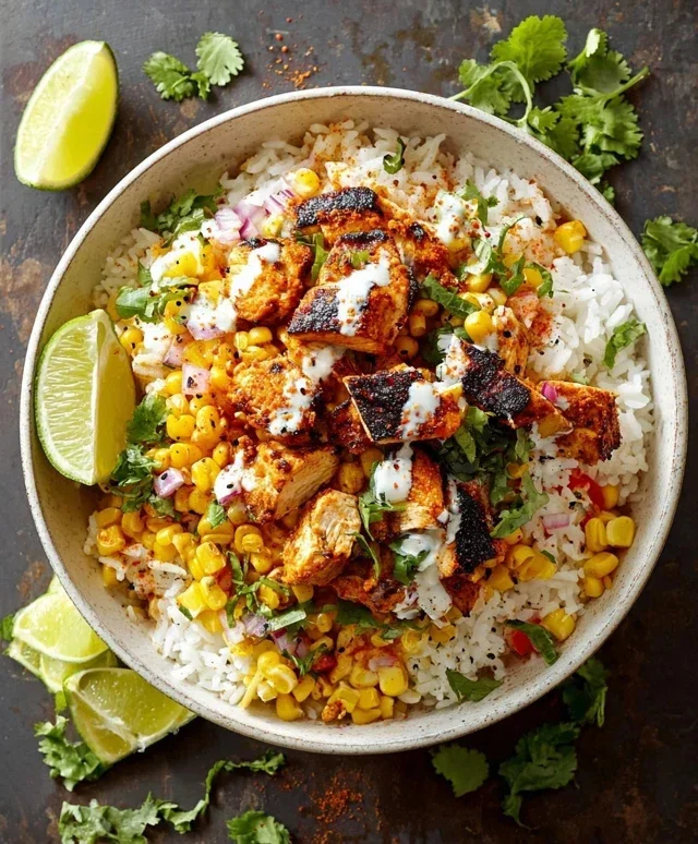 Street Corn Chicken Rice Bowl Recipe