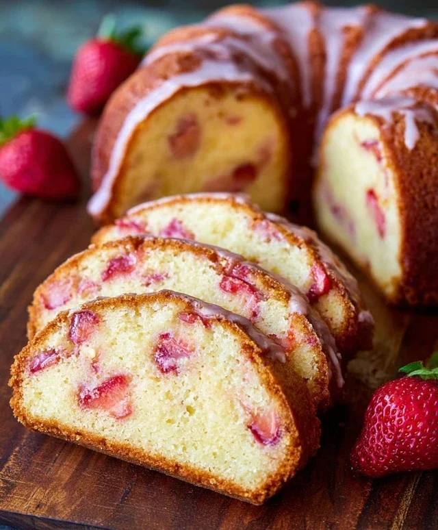 Strawberry Pound Cake