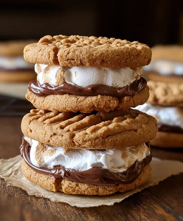 Peanut Butter S'mores Sandwich Cookies