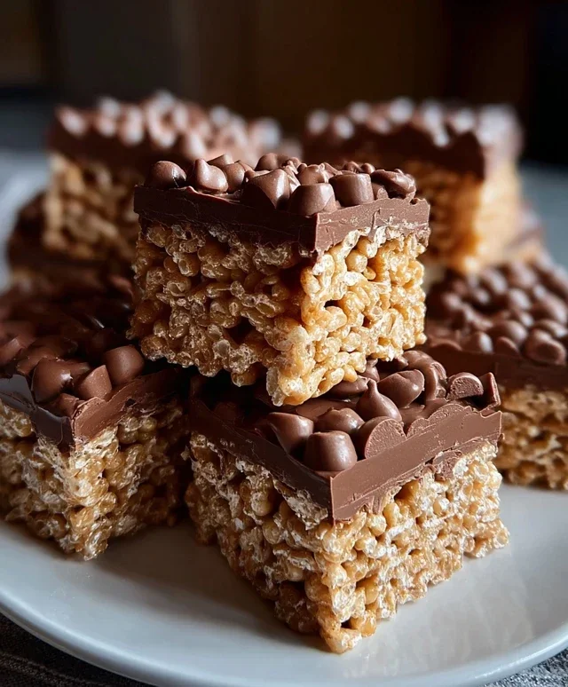 Chocolate Peanut Butter Rice Krispie Squares