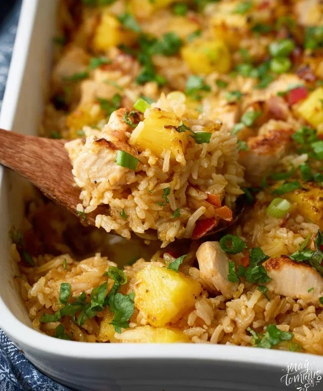 Aloha Pineapple Chicken Rice Casserole