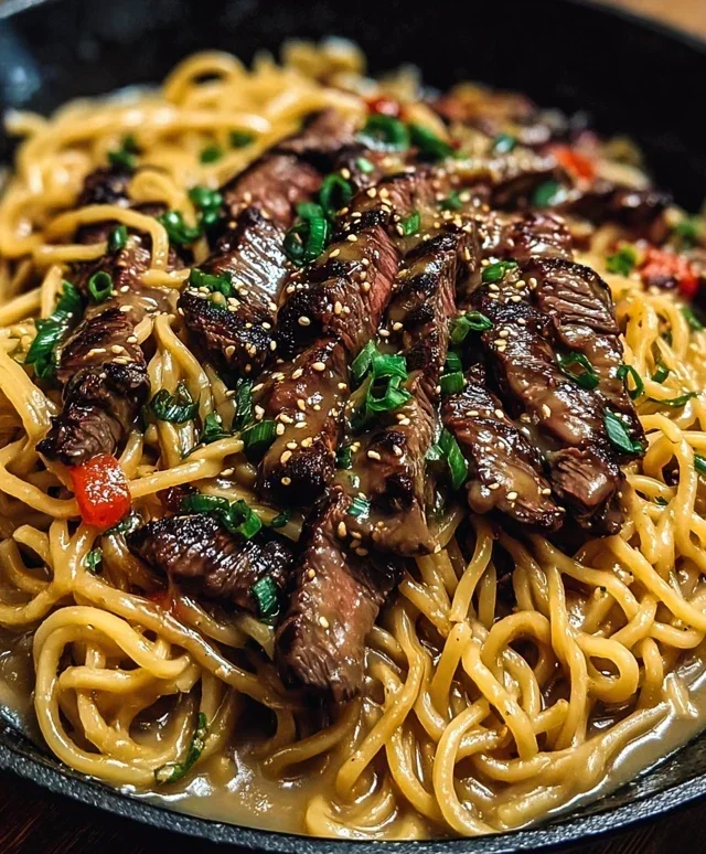 Garlic Butter Steak Lightning Noodles