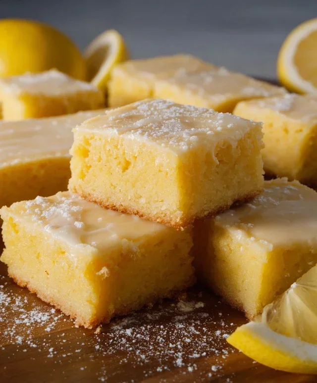 Easy Lemon Brownies Recipe
