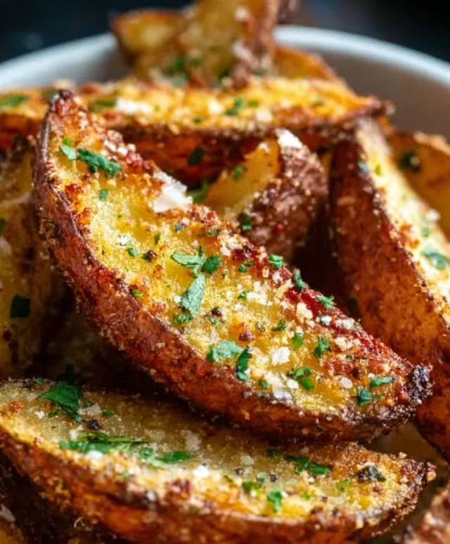 Baked Garlic Parmesan Potato Wedges
