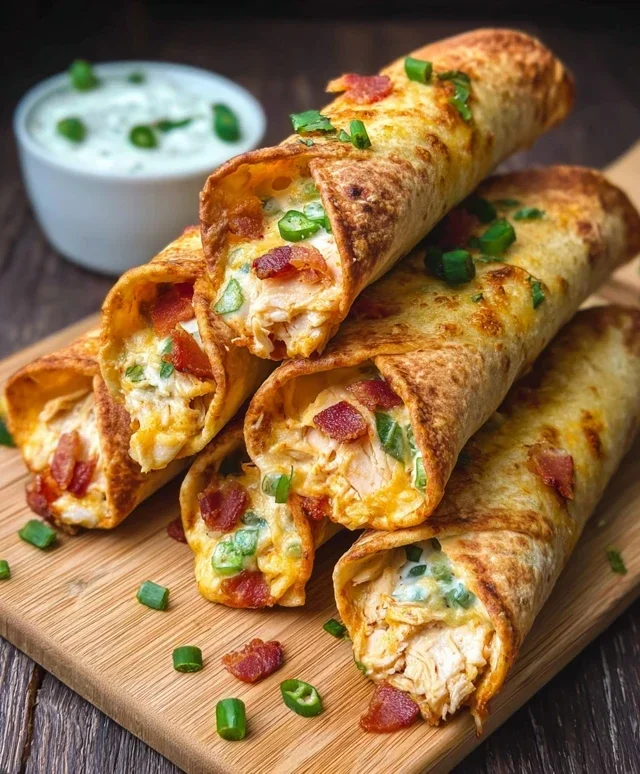 Jalapeno Popper Chicken Taquitos