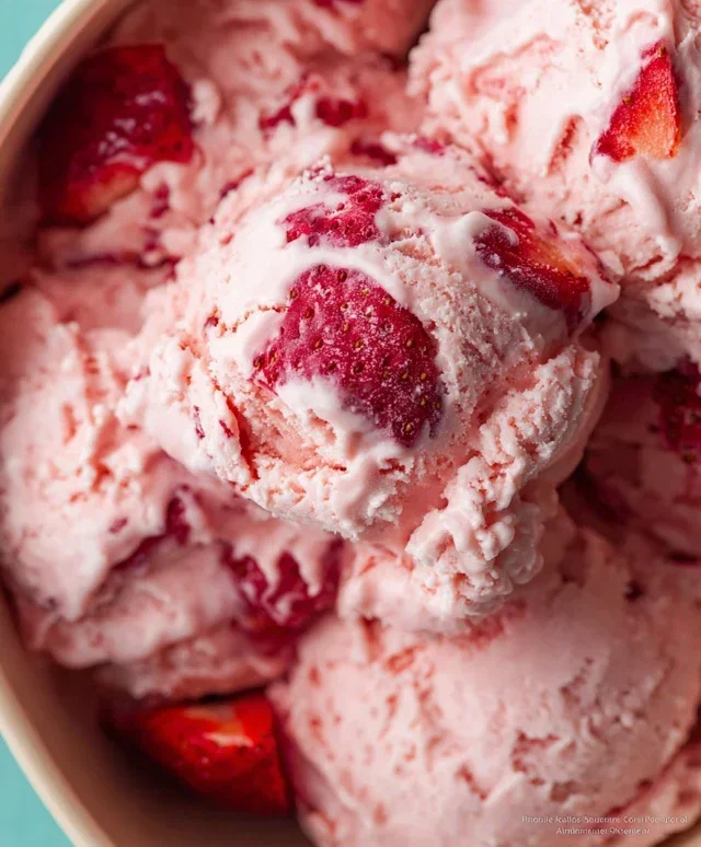 Homemade Strawberry Ice Cream