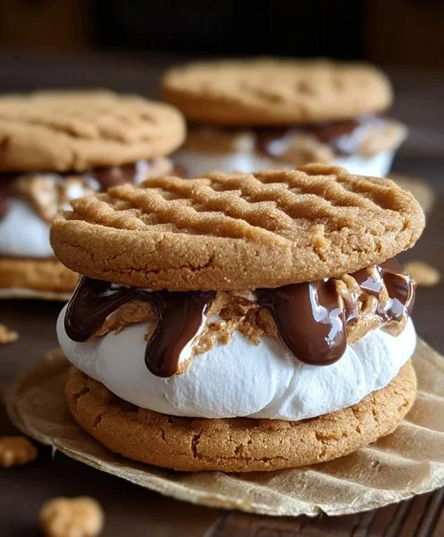 Peanut Butter S'mores Sandwich Cookies