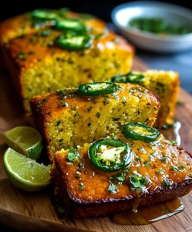 Jalapeño Cornbread with Lime Honey Glaze