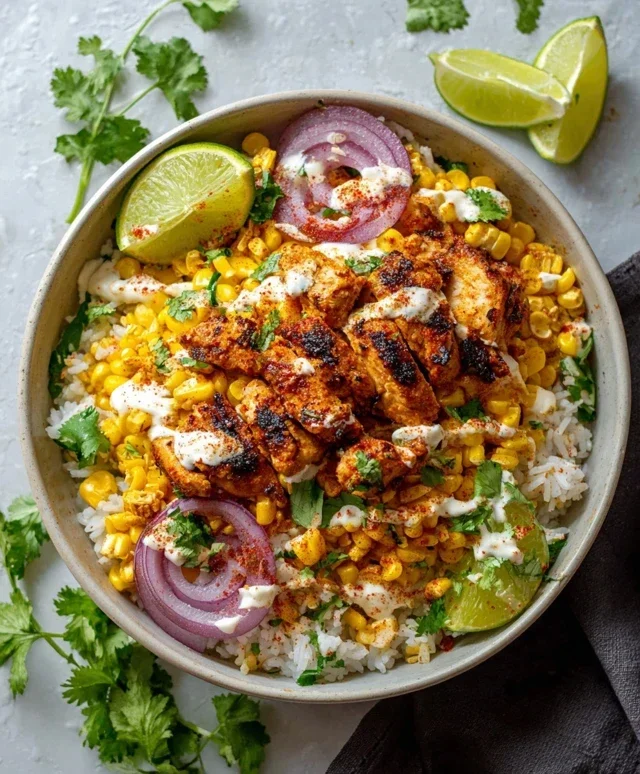 Street Corn Chicken Rice Bowl Recipe
