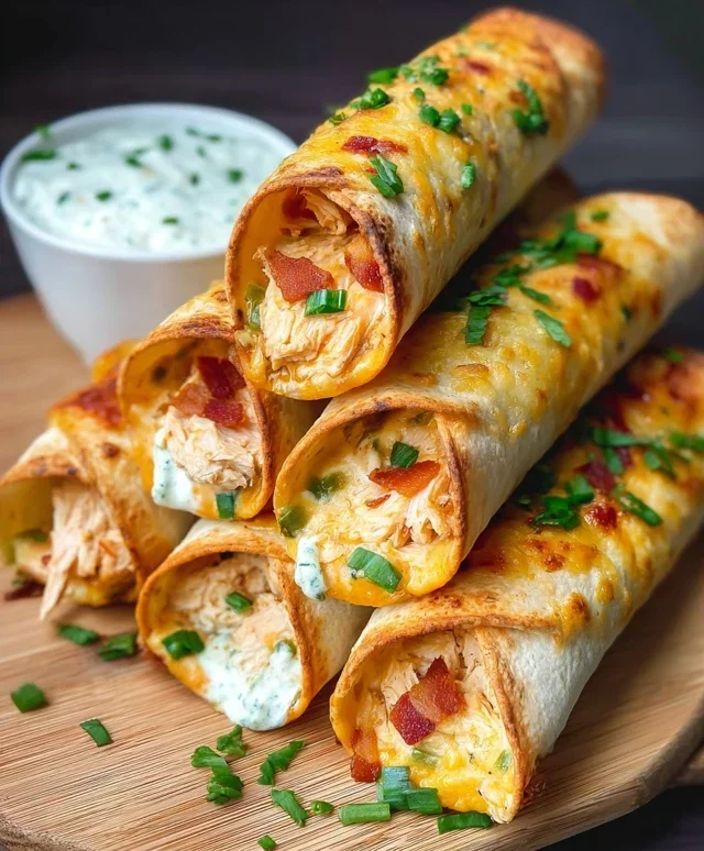 Jalapeno Popper Chicken Taquitos