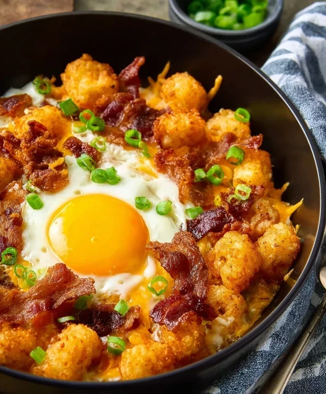 Beef Beef Bacon Egg And Cheese Breakfast Totchos