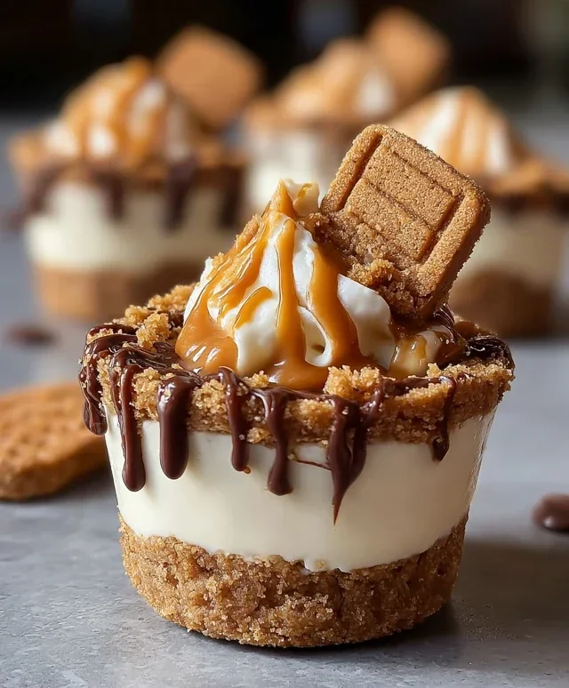 Mini Cookie Butter Cheesecake Cups