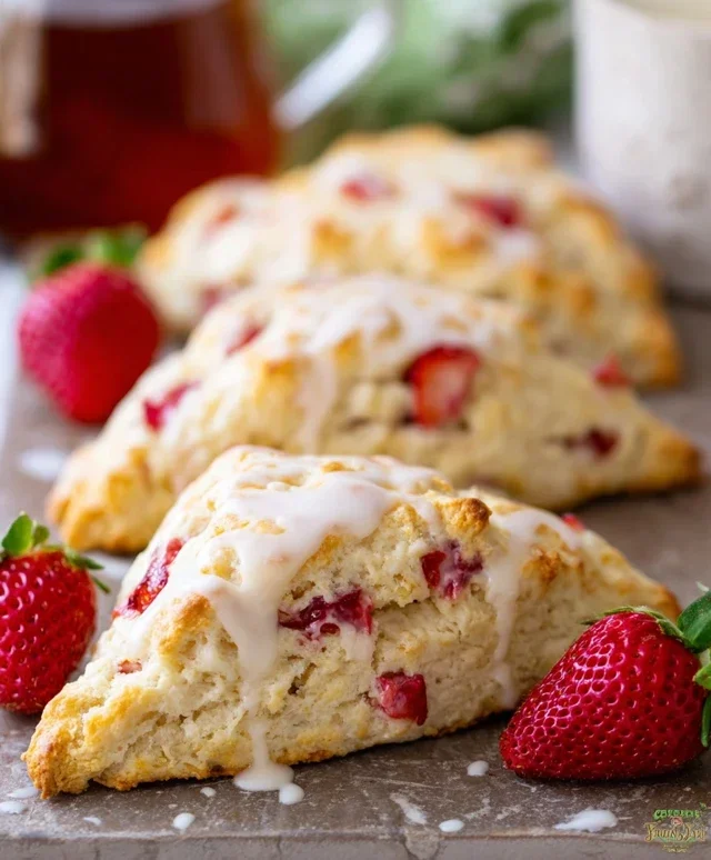 Strawberry Lemon Cream Scones