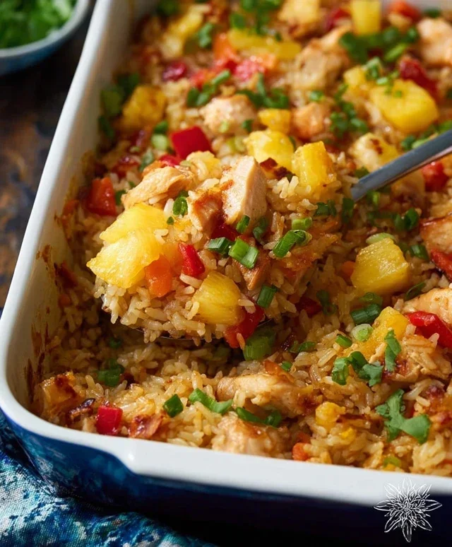 Aloha Pineapple Chicken Rice Casserole