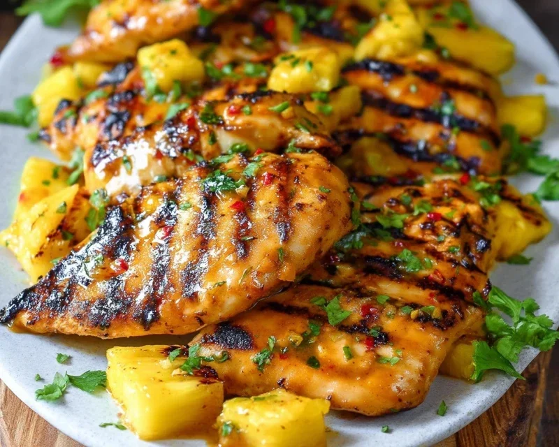 Grilled Mango Pineapple Chicken