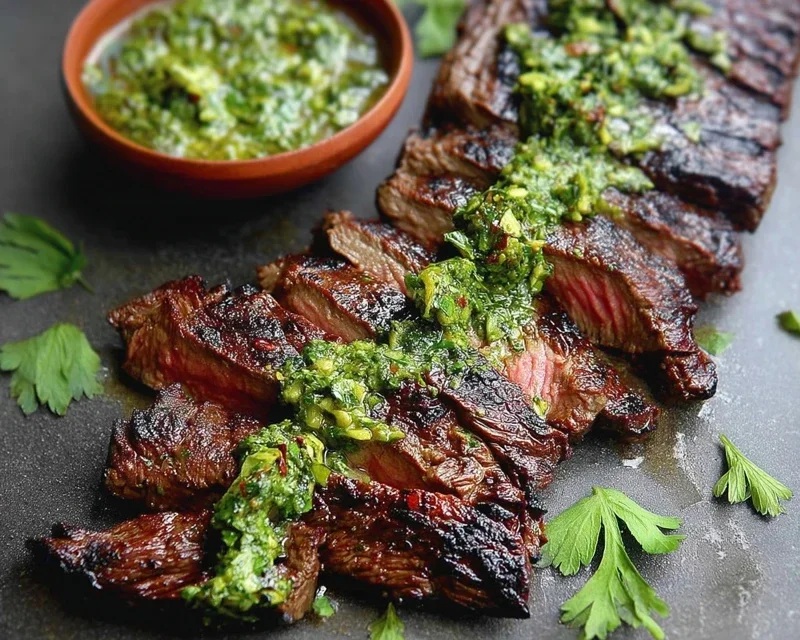 Skirt Steak Marinade Recipe with Chimichurri Recipe