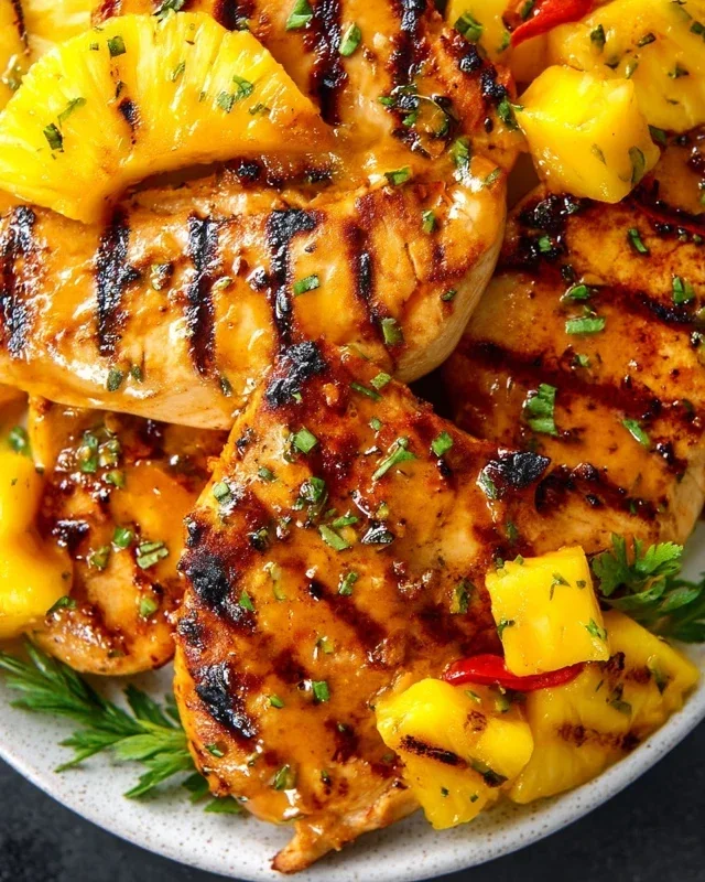 Grilled Mango Pineapple Chicken