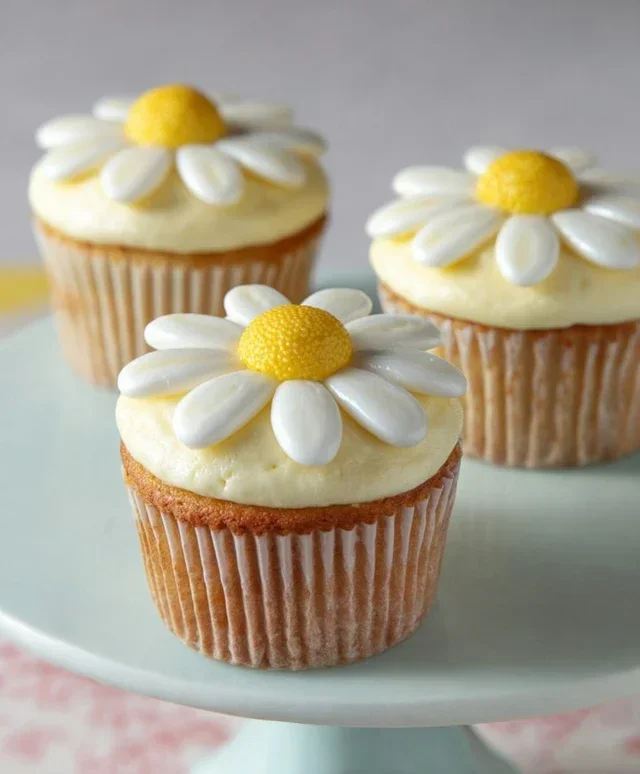 Super Cute Daisy Cupcakes
