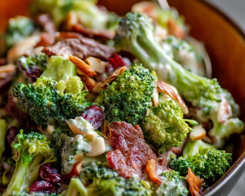 Broccoli Salad with Beef Beef Bacon Recipe