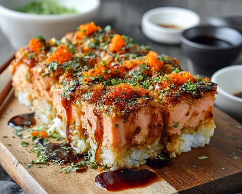 Spicy Salmon Sushi Bake Recipe