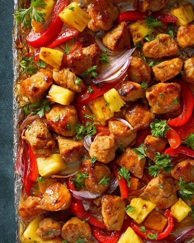 Hawaiian Chicken Sheet Pan
