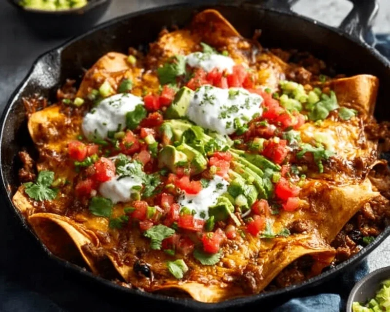 Beef Skillet Enchiladas