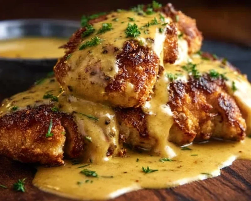 Pretzel Chicken with Mustard-Cheddar Sauce: An Amazing Ultimate Recipe
